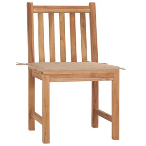 Maison exclusive - chaises de jardin lot de 2 avec coussins bois de teck massif