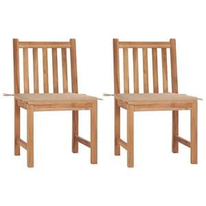 Maison exclusive - chaises de jardin lot de 2 avec coussins bois de teck massif