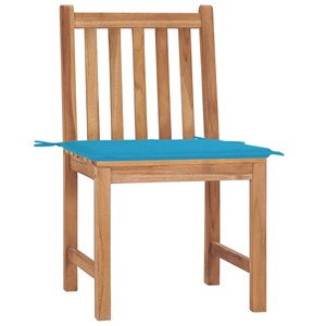 Maison exclusive - chaises de jardin lot de 2 avec coussins bois de teck massif