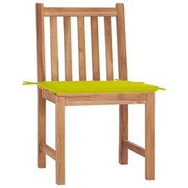 Maison exclusive - chaises de jardin lot de 2 avec coussins bois de teck massif