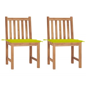 Maison exclusive - chaises de jardin lot de 2 avec coussins bois de teck massif