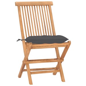 Maison exclusive - ensemble à manger d'extérieur pliable avec coussin 3 pcs teck