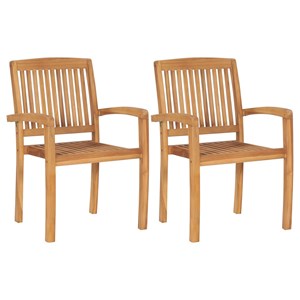Maison exclusive - chaises de jardin lot de 2 avec coussins bordeaux teck massif