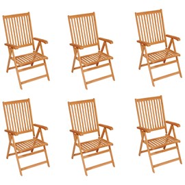 Maison exclusive - chaises de jardin lot de 6 et coussins carreaux gris bois tec