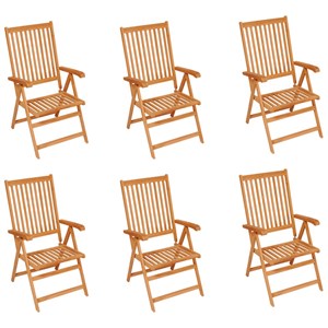 Maison exclusive - chaises de jardin lot de 6 et coussins carreaux gris bois tec