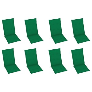Maison exclusive - chaises inclinables de jardin et coussins lot de 8 teck solid
