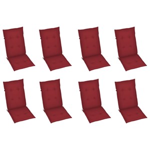 Maison exclusive - chaises inclinables de jardin et coussins lot de 8 teck solid