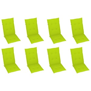 Maison exclusive - chaises inclinables de jardin et coussins lot de 8 teck solid