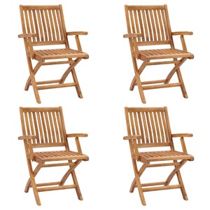 Maison exclusive - chaises pliables de jardin lot de 4 bois de teck solide
