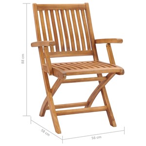 Maison exclusive - chaises pliables de jardin lot de 6 bois de teck solide