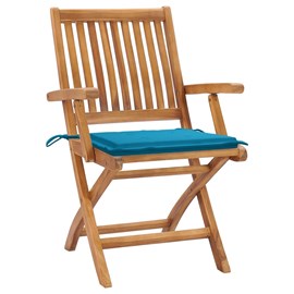 Maison exclusive - chaises pliables de jardin avec coussins lot de 4 teck solide