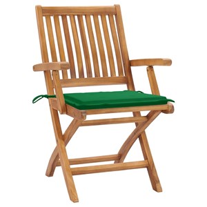 Maison exclusive - chaises pliables de jardin avec coussins lot de 4 teck solide