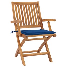 Maison exclusive - chaises pliables de jardin avec coussins lot de 4 teck solide