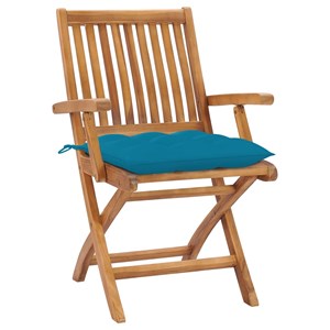 Maison exclusive - chaises pliables de jardin avec coussins lot de 4 teck solide