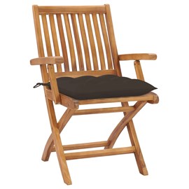 Maison exclusive - chaises pliables de jardin avec coussins lot de 6 bois de tec