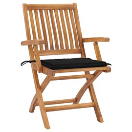 Maison exclusive - chaises pliables de jardin avec coussins lot de 8 teck solide