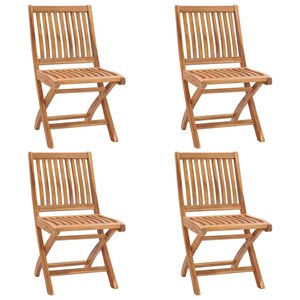 Maison exclusive - chaises pliables de jardin lot de 4 bois de teck solide