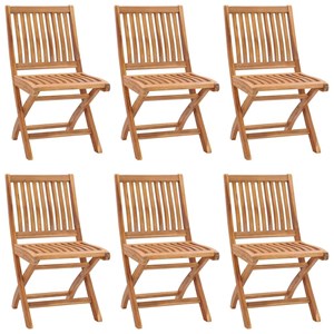 Maison exclusive - chaises pliables de jardin lot de 6 bois de teck solide