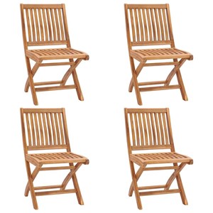 Maison exclusive - chaises pliables de jardin avec coussins lot de 4 teck solide