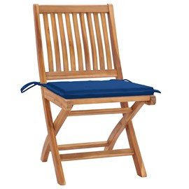 Maison exclusive - chaises pliables de jardin avec coussins lot de 4 teck solide