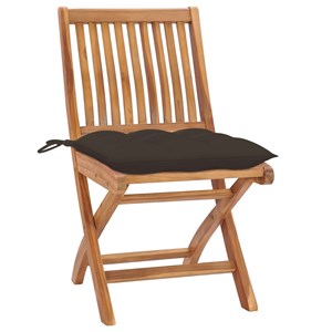 Maison exclusive - chaises pliables de jardin avec coussins lot de 6 bois de tec