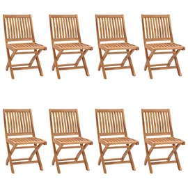 Maison exclusive - chaises pliables de jardin avec coussins lot de 8 teck solide