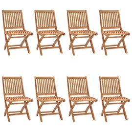 Maison exclusive - chaises pliables de jardin avec coussins lot de 8 teck solide