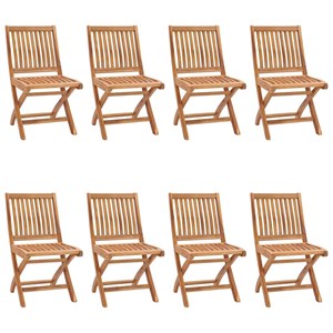 Maison exclusive - chaises pliables de jardin avec coussins lot de 8 teck solide