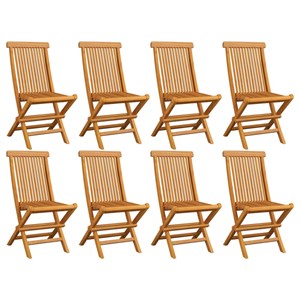 Maison exclusive - chaises de jardin pliables lot de 8 bois de teck massif