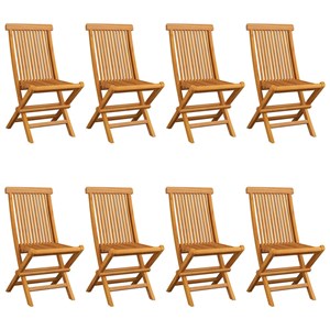 Maison exclusive - chaises de jardin avec coussins anthracite lot de 8 teck mass