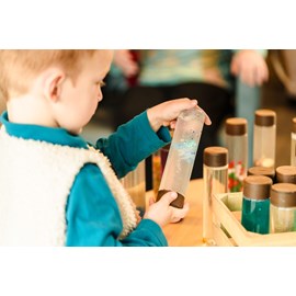 Bouteille sensorielle flocons