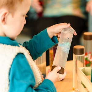 Bouteille sensorielle flocons