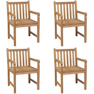 Maison exclusive - chaises d'extérieur lot de 4 bois de teck solide