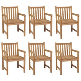 Maison exclusive - chaises de jardin lot de 6 et coussins beige bois teck solide
