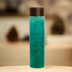 Bouteille sensorielle lampe à lave verte