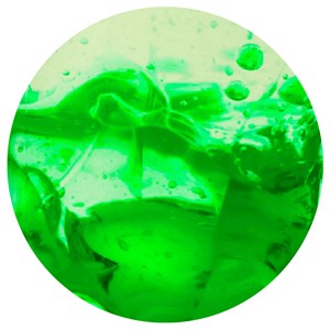 Bouteille sensorielle lampe à lave verte