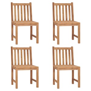 Maison exclusive - chaises de jardin lot de 4 avec coussins bois de teck massif