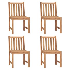 Maison exclusive - chaises de jardin lot de 4 avec coussins bois de teck massif