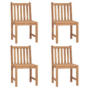 Maison exclusive - chaises de jardin lot de 4 avec coussins bois de teck massif