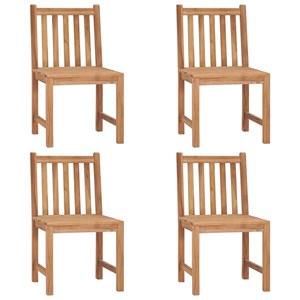 Maison exclusive - chaises de jardin lot de 4 avec coussins bois de teck massif