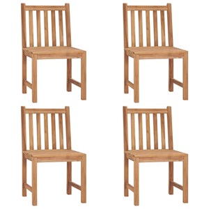 Maison exclusive - chaises de jardin lot de 4 avec coussins bois de teck massif