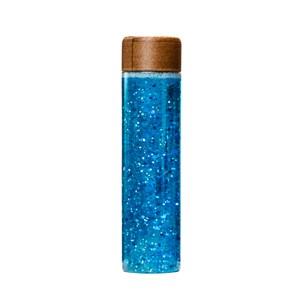 Bouteille sensorielle pailletée bleu