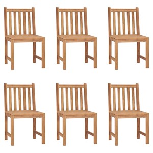 Maison exclusive - chaises de jardin lot de 6 avec coussins bois de teck massif