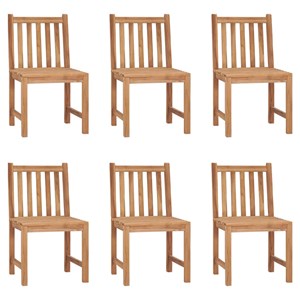 Maison exclusive - chaises de jardin lot de 6 avec coussins bois de teck massif
