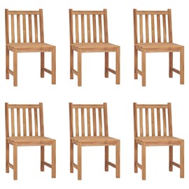 Maison exclusive - chaises de jardin lot de 6 avec coussins bois de teck massif