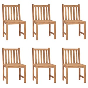 Maison exclusive - chaises de jardin lot de 6 avec coussins bois de teck massif