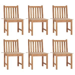 Maison exclusive - chaises de jardin lot de 6 avec coussins bois de teck massif