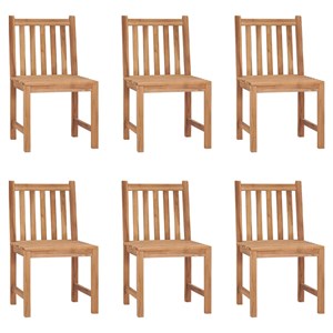 Maison exclusive - chaises de jardin lot de 6 avec coussins bois de teck massif