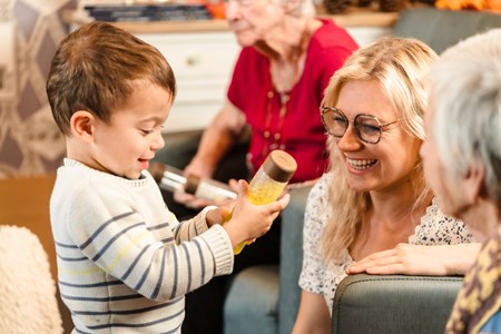 Bouteille sensorielle pailletée jaune