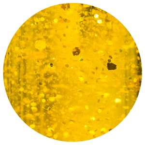 Bouteille sensorielle pailletée jaune